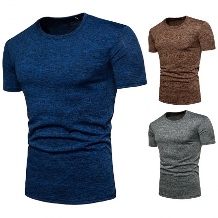 New Men's Plus Size Stretch Short Sleeve T-Shirt